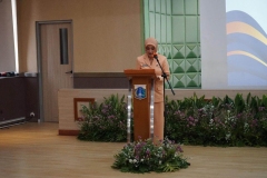 Ketua DWP Dinas DKI Jakarta Perhubungan Nurul Azizah Syafrin, Memberi sambutan Sambutan