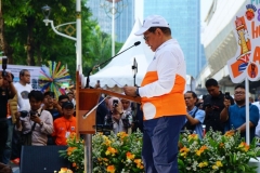 Gubernur DKI Jakarta Pramono Anung memberikan sambutan