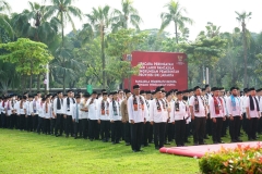 Suasana Upacara Peringatan Hari Lahir Pancasila di Balai Kota.